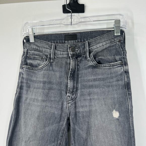 Mother The Insider Step Fray Crop Jeans in Ace of Spades CUT - Picture 2 of 9